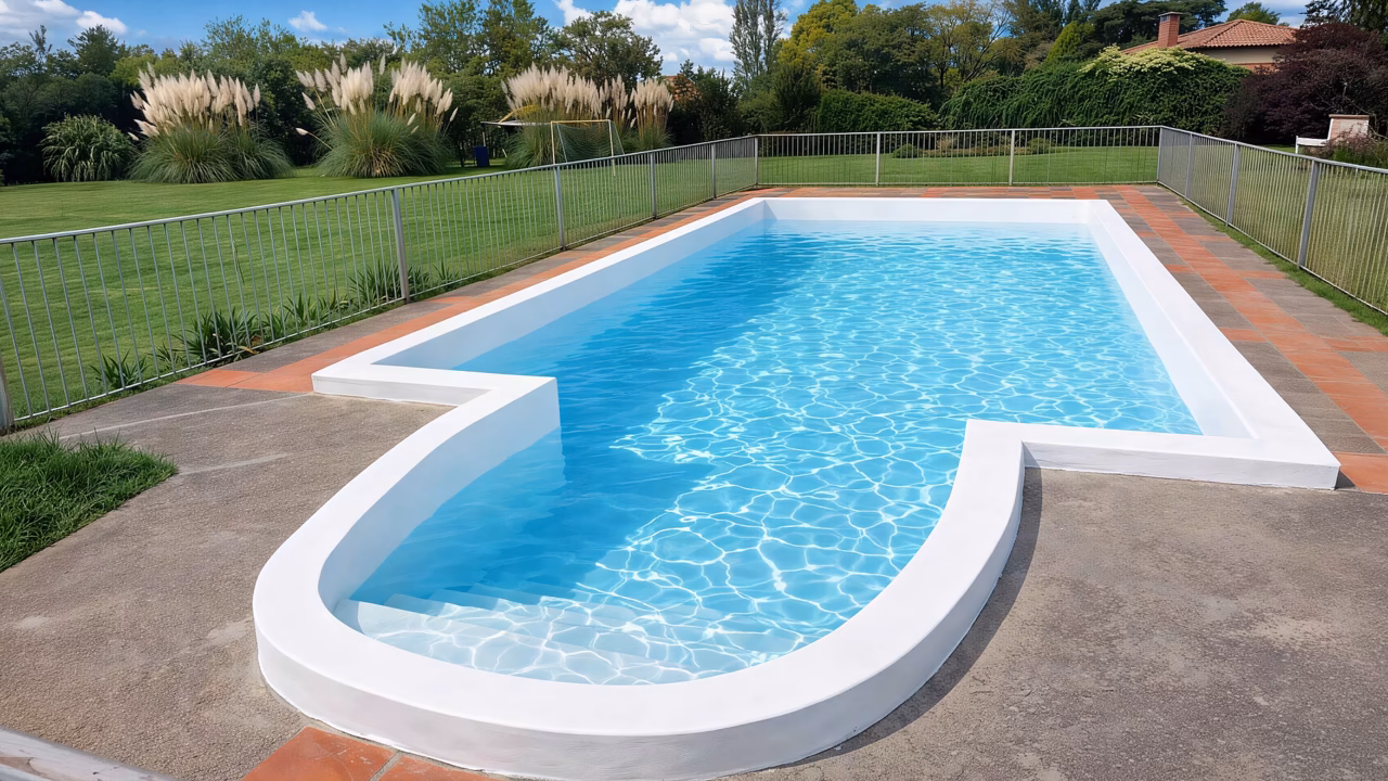 Piscina con agua cristalina y equilibrada en San Lorenzo, Salta